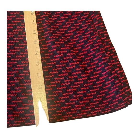 BLACK RIVET WOMENS LONG KNIT BLACK RED ZIP UP SWEATER AUTUMN COAT FAUX FUR~M - Picture 9 of 9